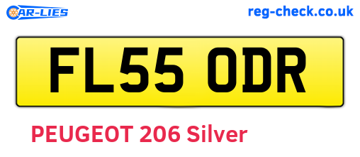 FL55ODR are the vehicle registration plates.