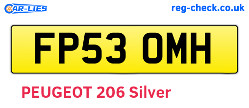 FP53OMH are the vehicle registration plates.