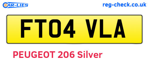 FT04VLA are the vehicle registration plates.
