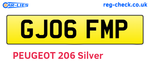 GJ06FMP are the vehicle registration plates.