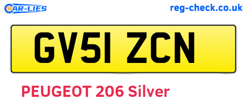 GV51ZCN are the vehicle registration plates.