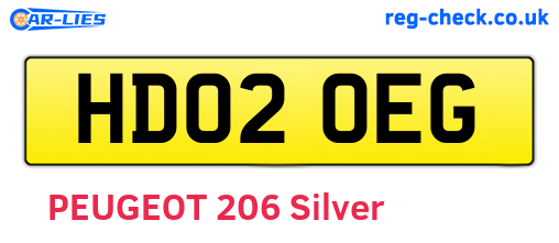 HD02OEG are the vehicle registration plates.