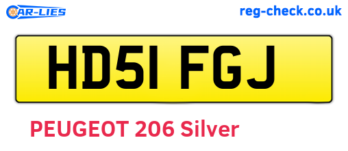 HD51FGJ are the vehicle registration plates.