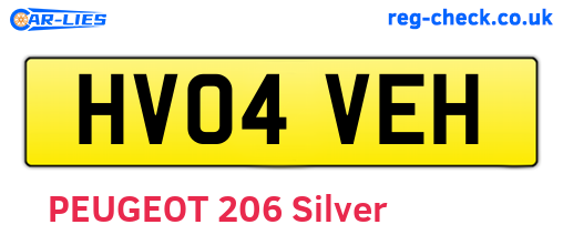 HV04VEH are the vehicle registration plates.