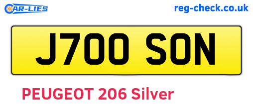 J700SON are the vehicle registration plates.