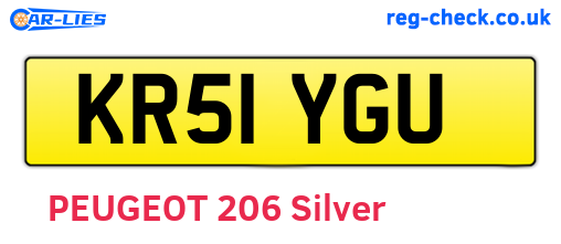 KR51YGU are the vehicle registration plates.