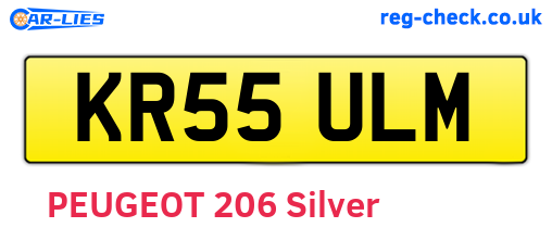 KR55ULM are the vehicle registration plates.