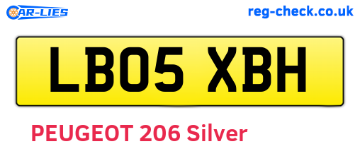 LB05XBH are the vehicle registration plates.