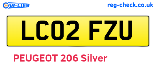 LC02FZU are the vehicle registration plates.