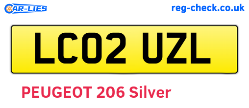 LC02UZL are the vehicle registration plates.