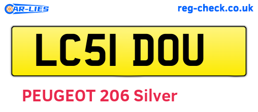 LC51DOU are the vehicle registration plates.