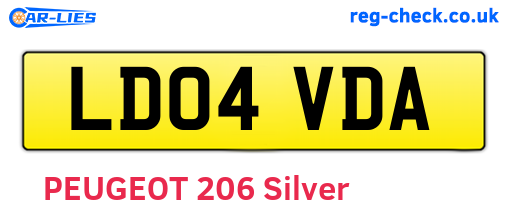 LD04VDA are the vehicle registration plates.