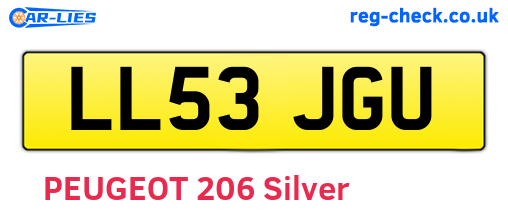 LL53JGU are the vehicle registration plates.