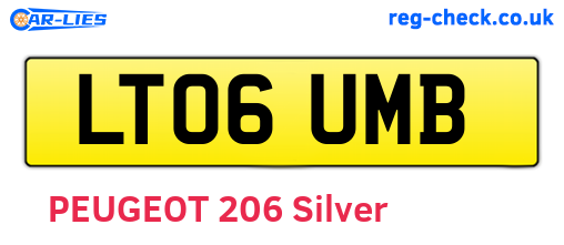 LT06UMB are the vehicle registration plates.