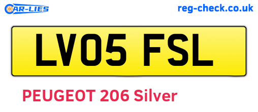 LV05FSL are the vehicle registration plates.