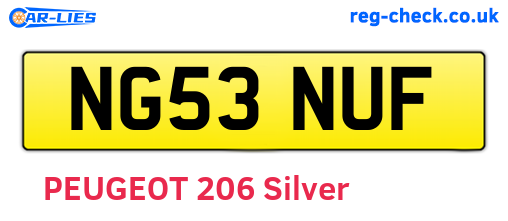 NG53NUF are the vehicle registration plates.