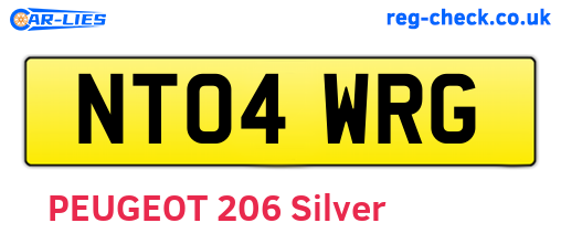 NT04WRG are the vehicle registration plates.
