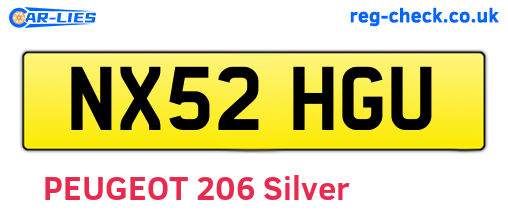 NX52HGU are the vehicle registration plates.