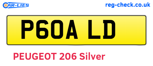 P60ALD are the vehicle registration plates.