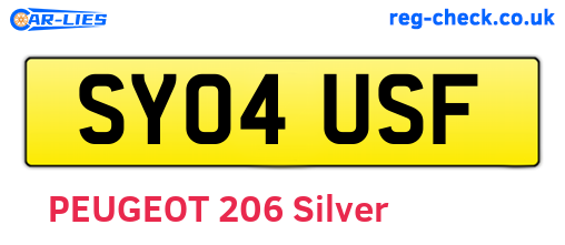 SY04USF are the vehicle registration plates.