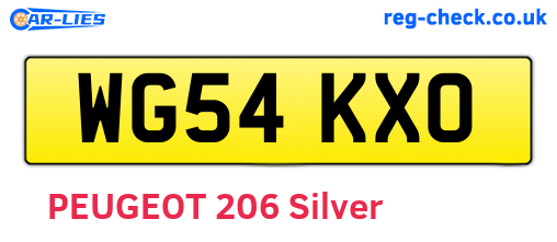 WG54KXO are the vehicle registration plates.
