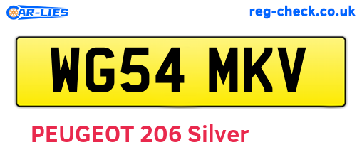 WG54MKV are the vehicle registration plates.