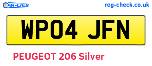 WP04JFN are the vehicle registration plates.