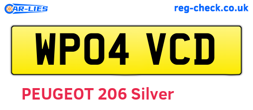 WP04VCD are the vehicle registration plates.