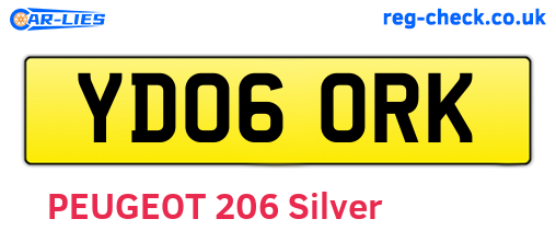 YD06ORK are the vehicle registration plates.