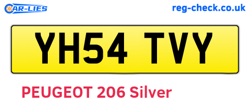 YH54TVY are the vehicle registration plates.