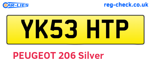 YK53HTP are the vehicle registration plates.