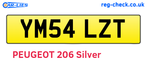 YM54LZT are the vehicle registration plates.
