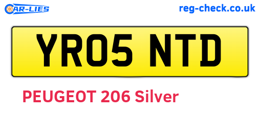 YR05NTD are the vehicle registration plates.
