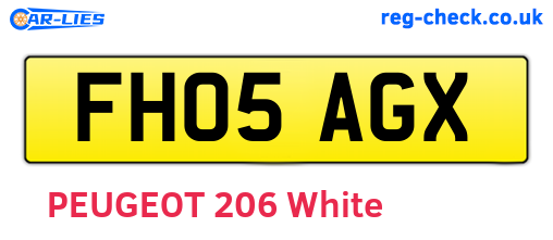 FH05AGX are the vehicle registration plates.