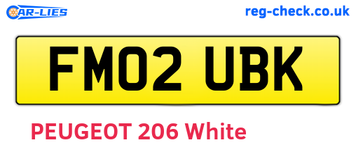 FM02UBK are the vehicle registration plates.