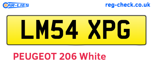 LM54XPG are the vehicle registration plates.