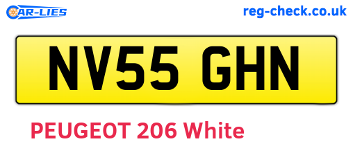 NV55GHN are the vehicle registration plates.
