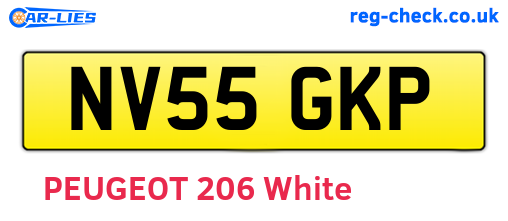 NV55GKP are the vehicle registration plates.