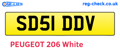 SD51DDV are the vehicle registration plates.