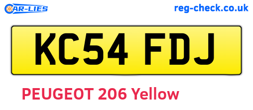 KC54FDJ are the vehicle registration plates.