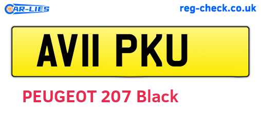 AV11PKU are the vehicle registration plates.
