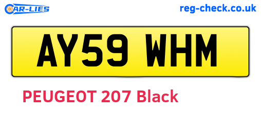 AY59WHM are the vehicle registration plates.
