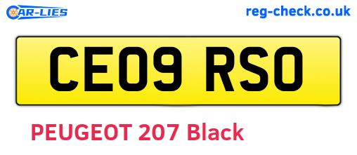 CE09RSO are the vehicle registration plates.