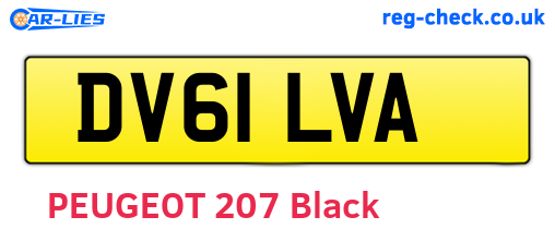DV61LVA are the vehicle registration plates.