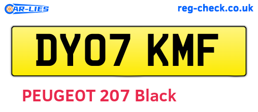 DY07KMF are the vehicle registration plates.