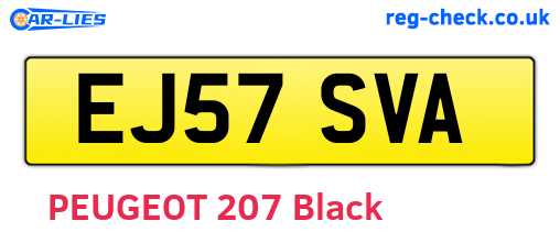EJ57SVA are the vehicle registration plates.