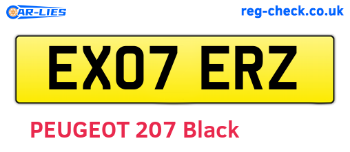 EX07ERZ are the vehicle registration plates.