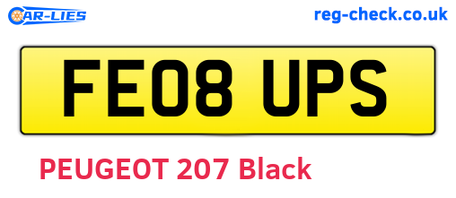 FE08UPS are the vehicle registration plates.