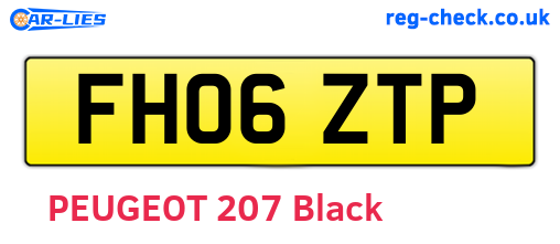 FH06ZTP are the vehicle registration plates.
