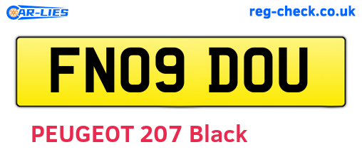 FN09DOU are the vehicle registration plates.
